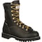 Georgia Boot Men's Waterproof Insulated Lace-to-Toe Work Boot, 7.5 M, Full-Grain Leather, 8 in Height, Black G8040 - alternate 1